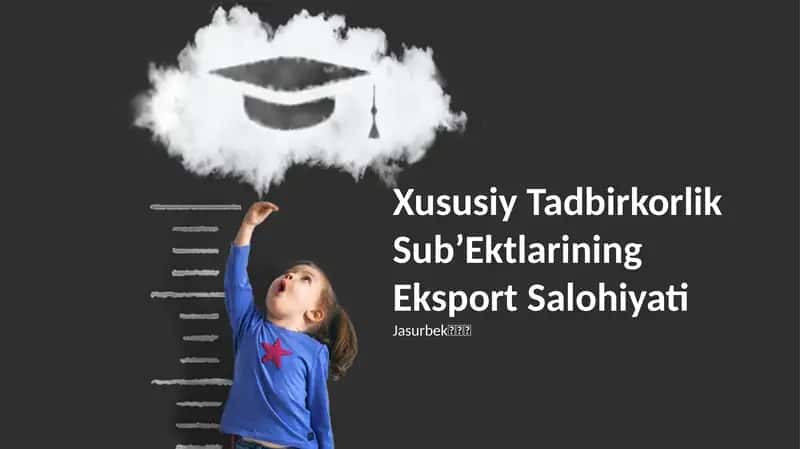 Xususiy Tadbirkorlik SubʼEktlarining Eksport Salohiyati