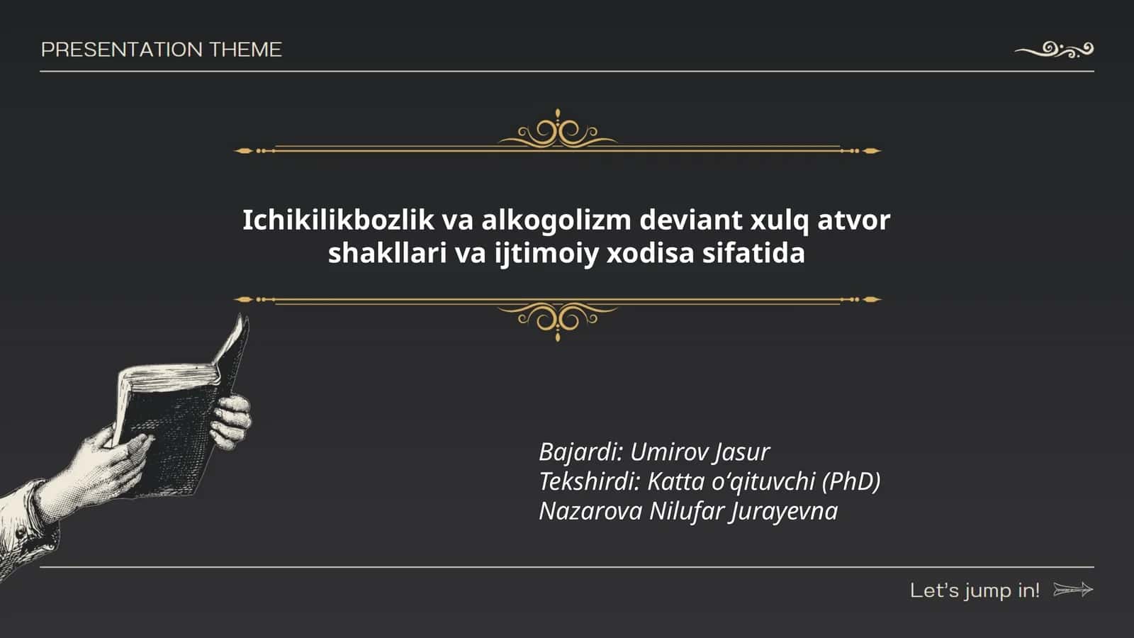 Ichikilikbozlik va alkogolizm deviant xulq atvor shakllari va ijtimoiy xodisa sifatida