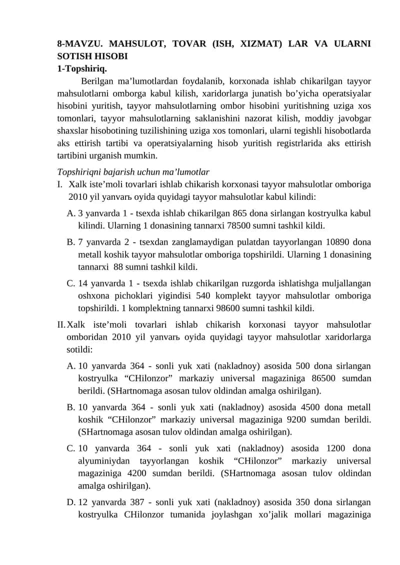 Xalk iste’moli tovarlari ishlab chikarish korxonasi