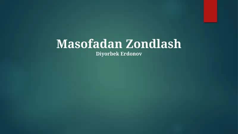 Masofadan Zondlash