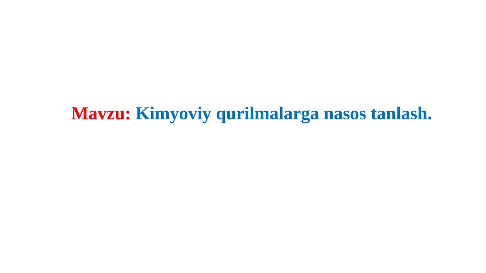 Kimyoviy qurilmalar ganasostanlash