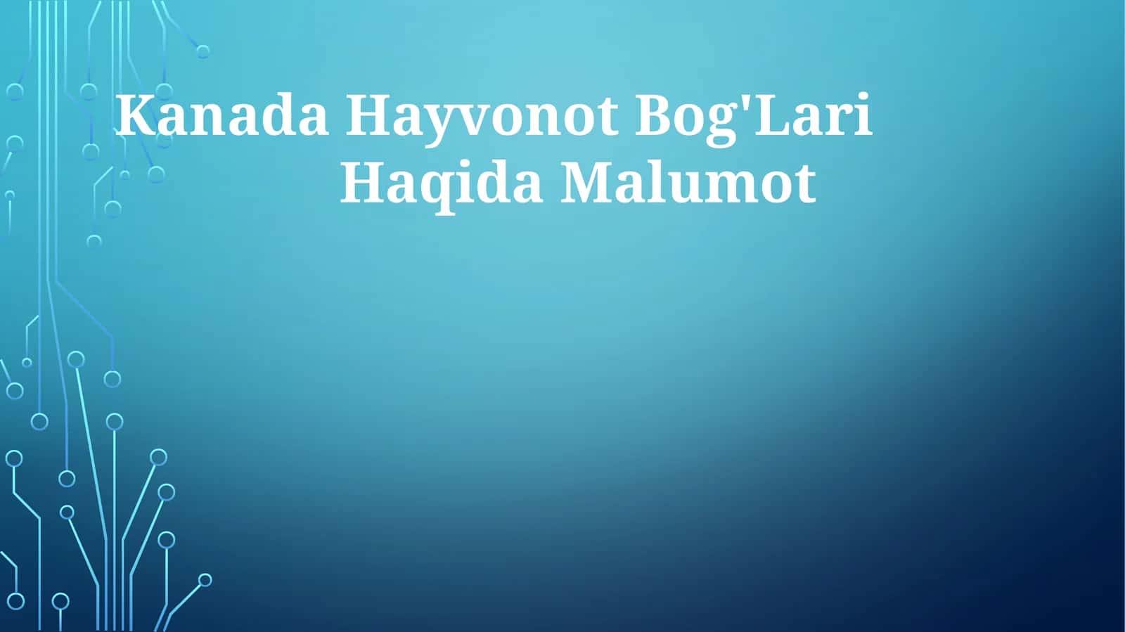 Kanada Hayvonot Bog'Lari