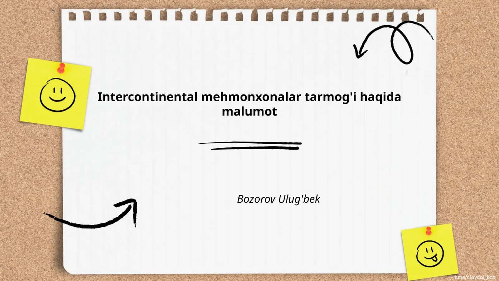 Intercontinental mehmonxonalar tarmog'i haqida malumot