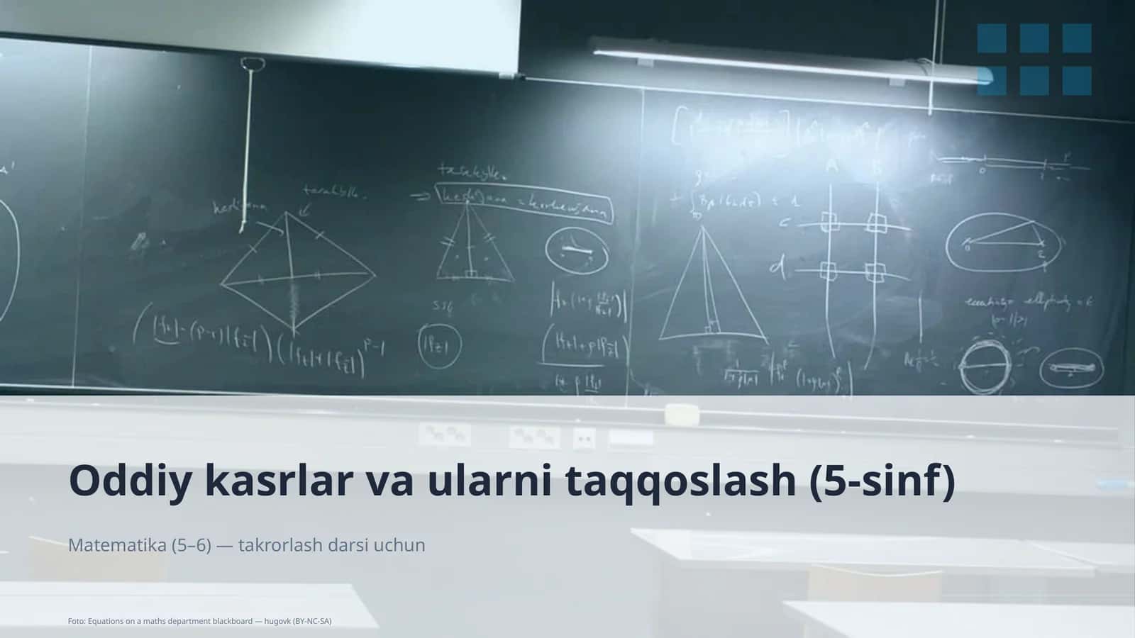 Oddiy kasrlar va ularni taqqoslash (5-sinf)