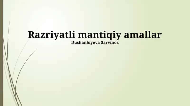 Razriyatli mantiqiy amallar
