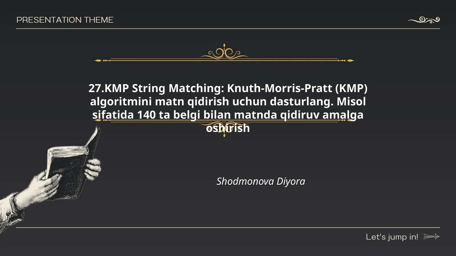 KMP String Matching: Knuth-Morris-Pratt (KMP)