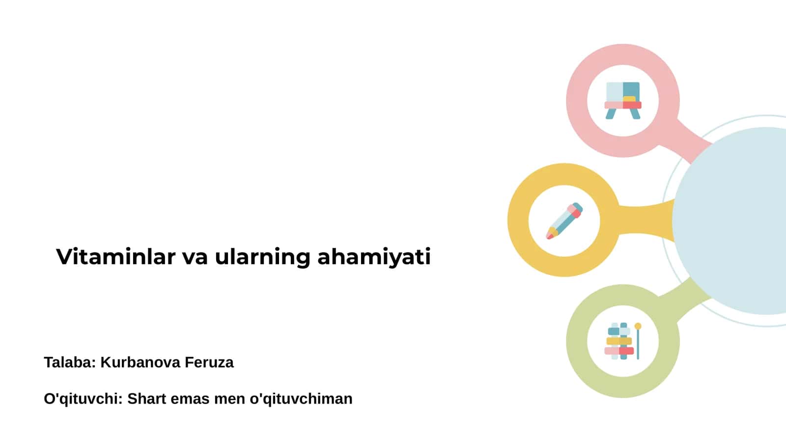 Vitaminlar va ularning ahamiyati