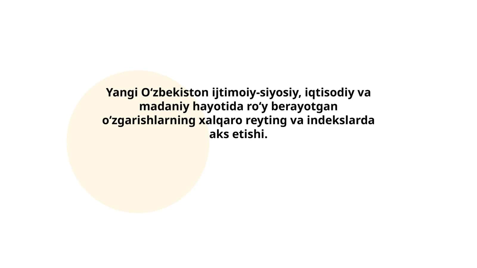 Yangi O‘zbekiston ijtimoiy-siyosiy, iqtisodiy va madaniy hayotida o‘zgarishlar