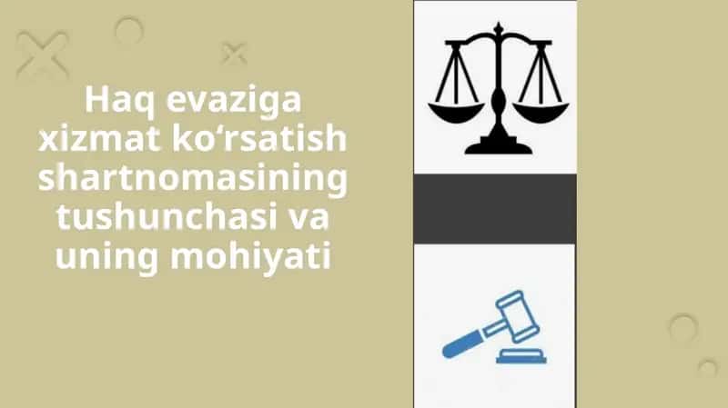 Haqevazi gaxizmat ko‘rsatish shartnomasi