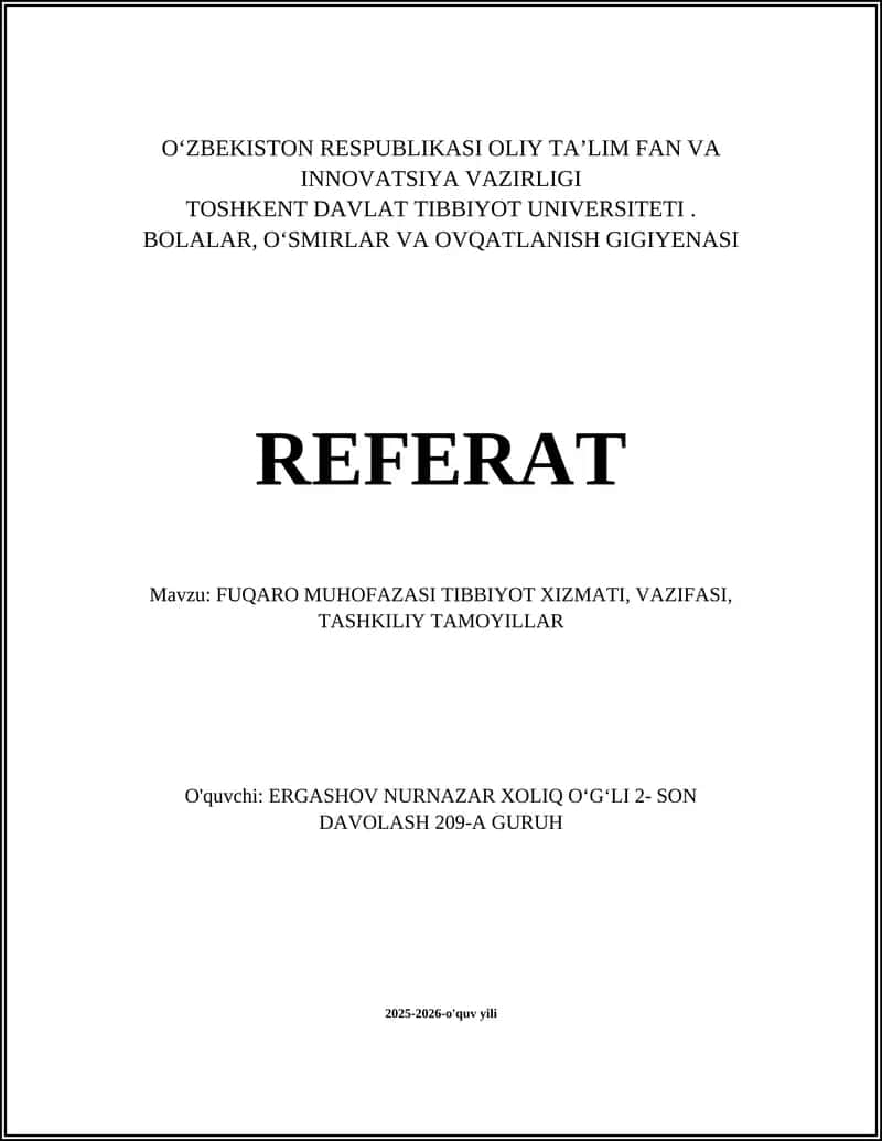 Fuqaro muhofazasi tibbiyot xizmati