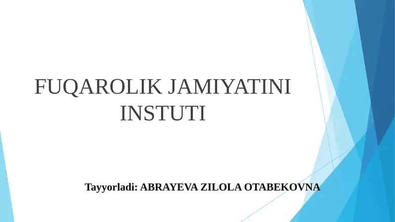 Fuqarolik Jamiyatini Instuti