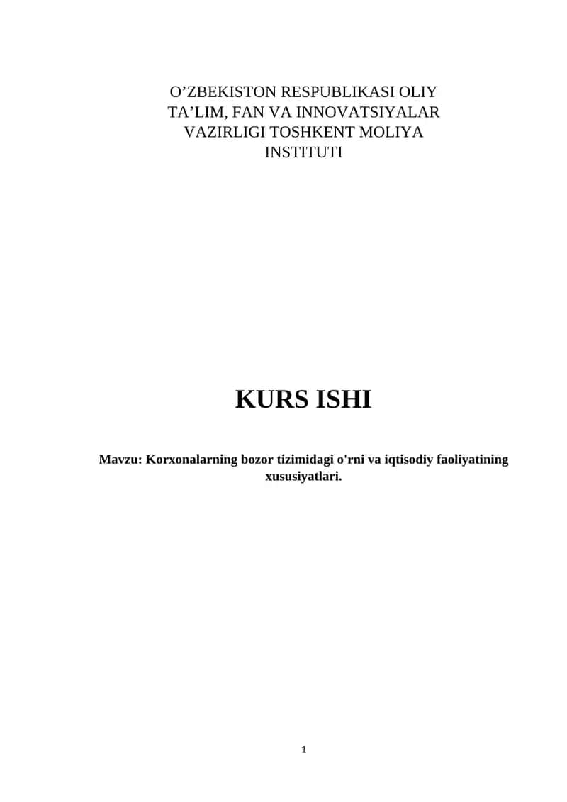 Bozor iqtisodiyoti