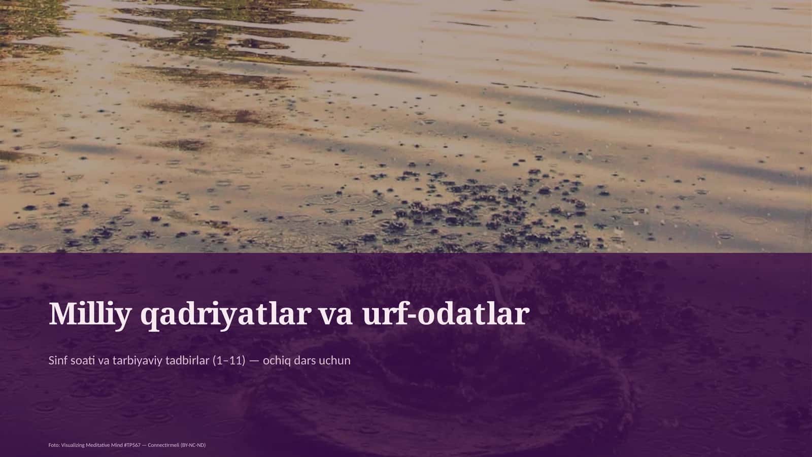Milliy qadriyatlar va urf-odatlar