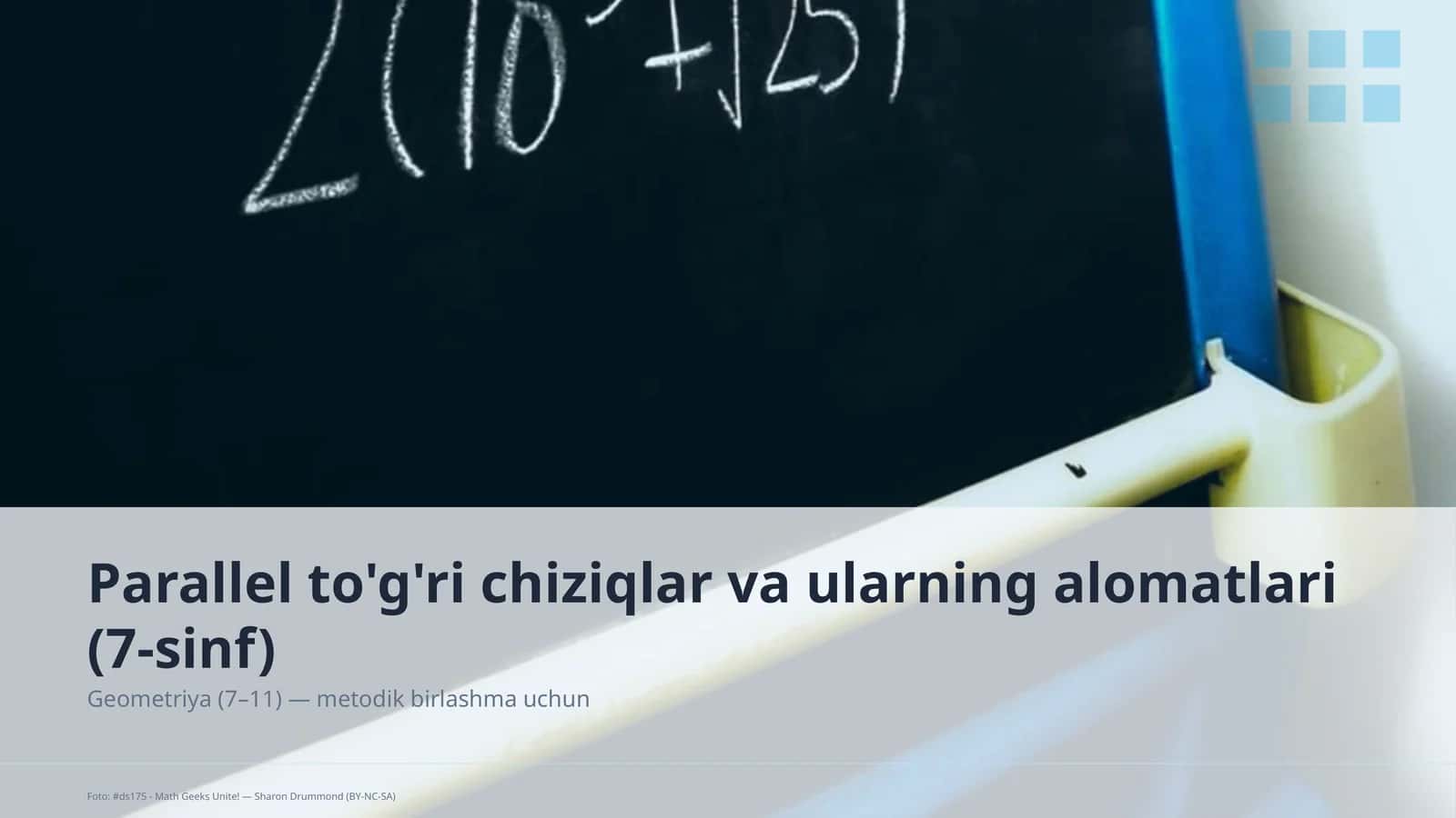 Parallel to'g'ri chiziqlar va ularning alomatlari (7-sinf)