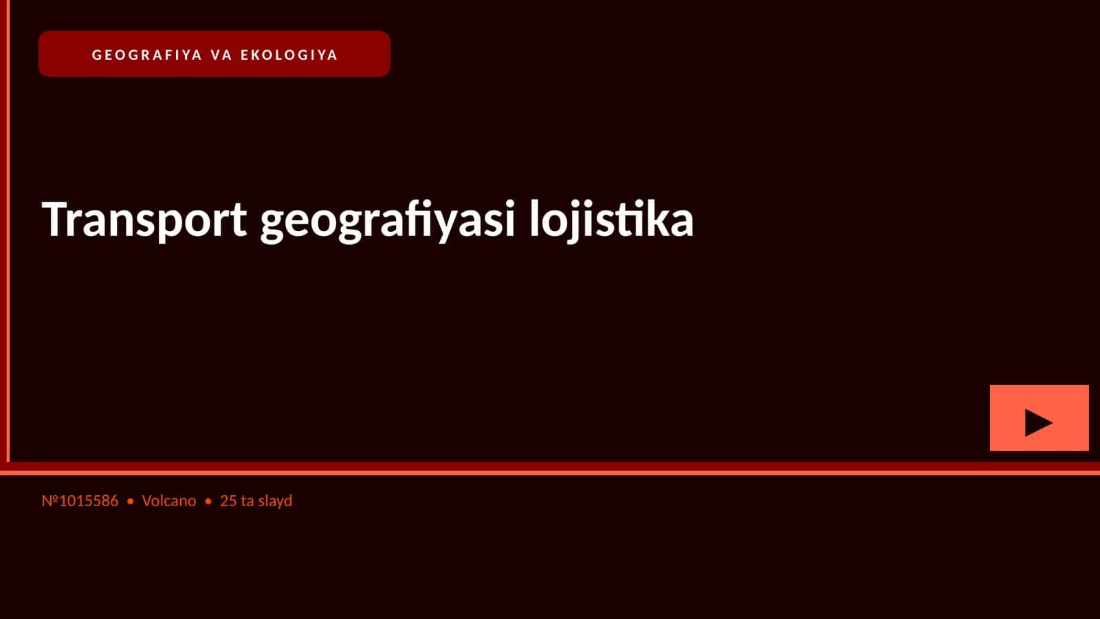 Transport geografiyasi lojistika