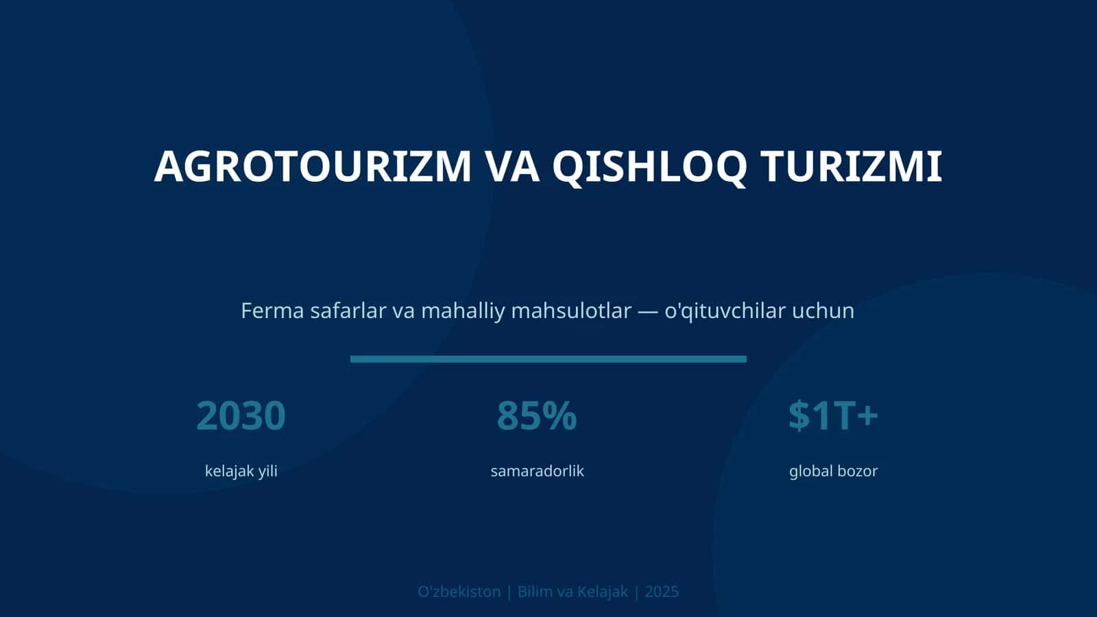 AGROTOURIZM VA QISHLOQ TURIZMI