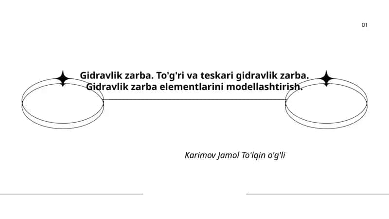 Gidravlik zarba tushunchasi va tarixiy rivojlanishi