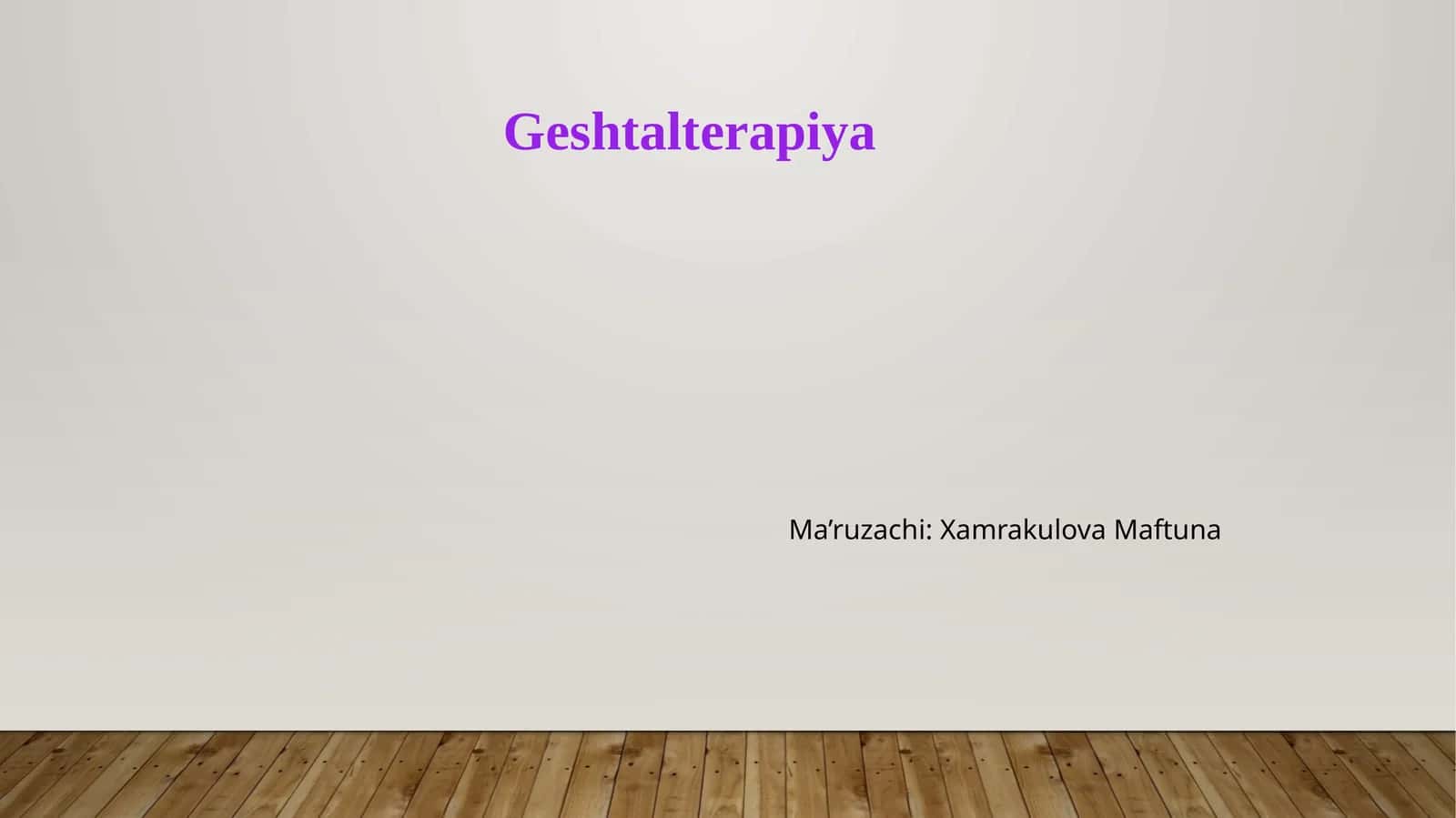 Geshtalterapiya
