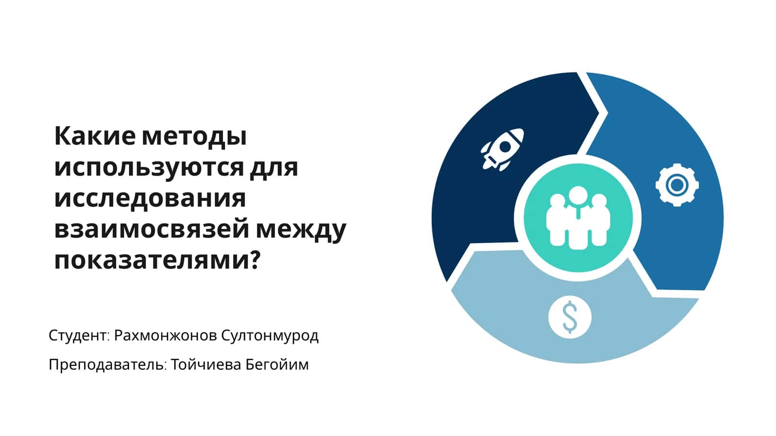 Методы исследования взаимосвязей между показателями