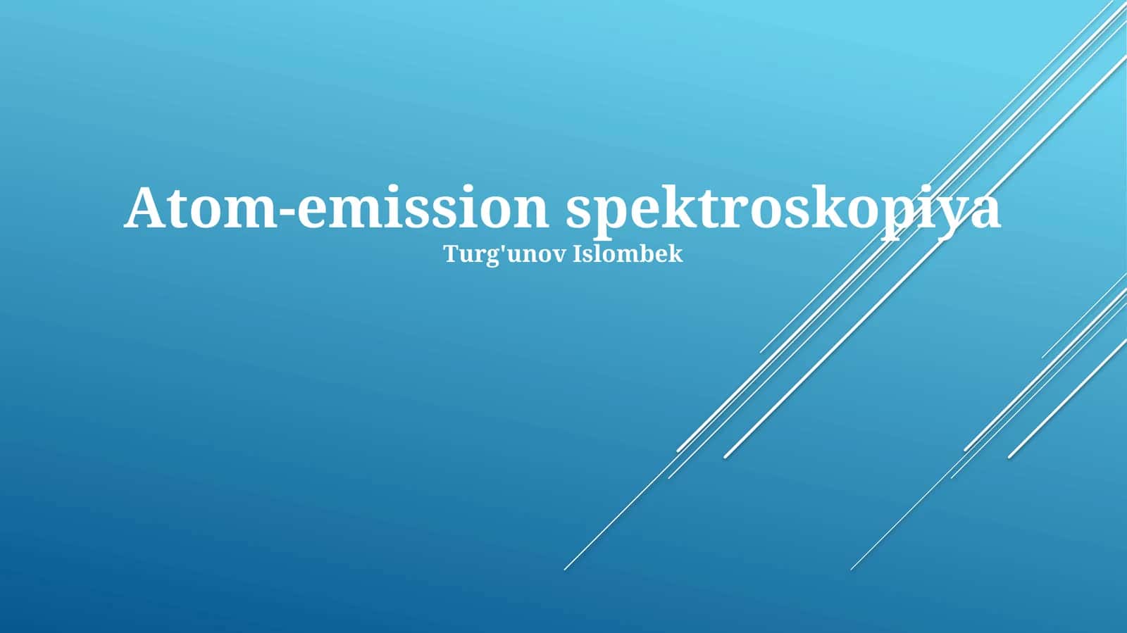 Atom-emission spektroskopiya
