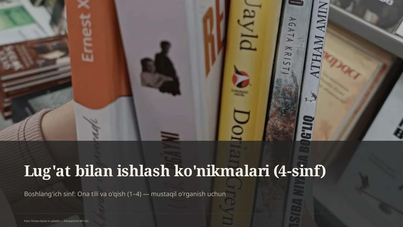 Lug'at bilan ishlash ko'nikmalari (4-sinf)