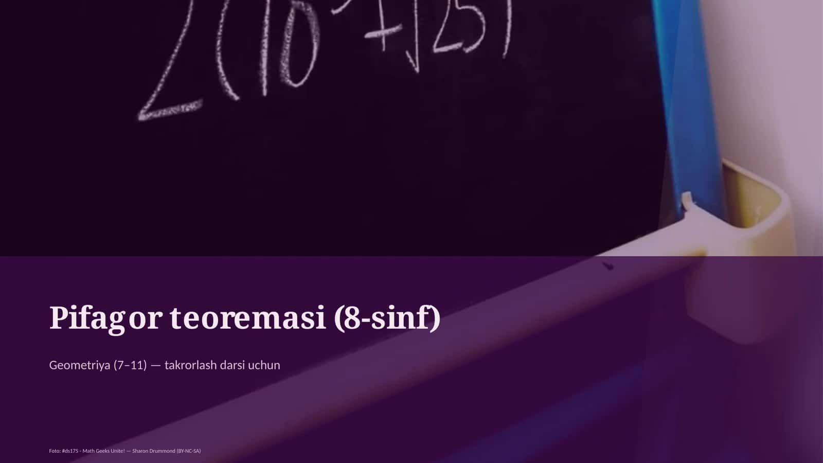 Pifagor teoremasi (8-sinf)