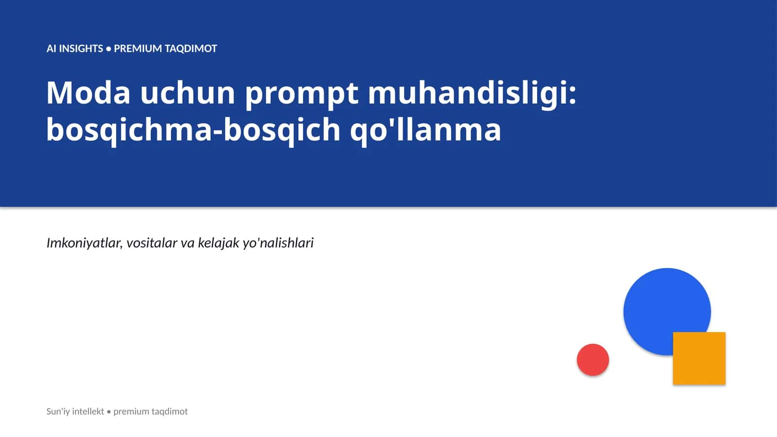 Moda uchun prompt muhandisligi: bosqichma-bosqich qo'llanma