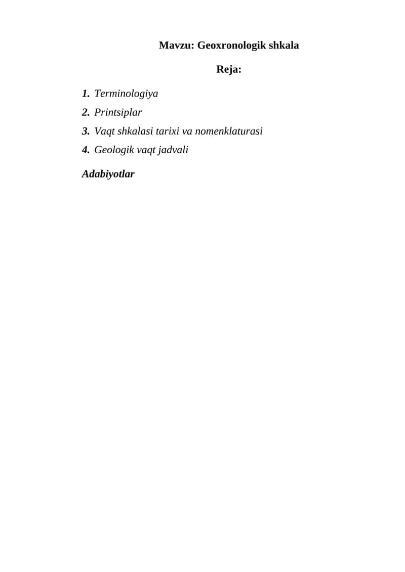 Geoxronologik shkala