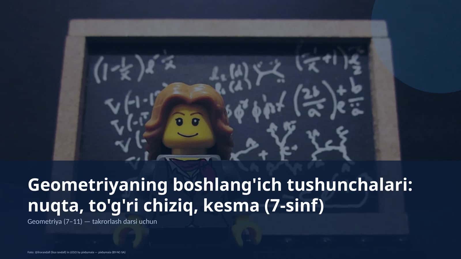 Geometriyaning boshlang'ich tushunchalari: nuqta, to'g'ri chiziq, kesma (7-sinf)
