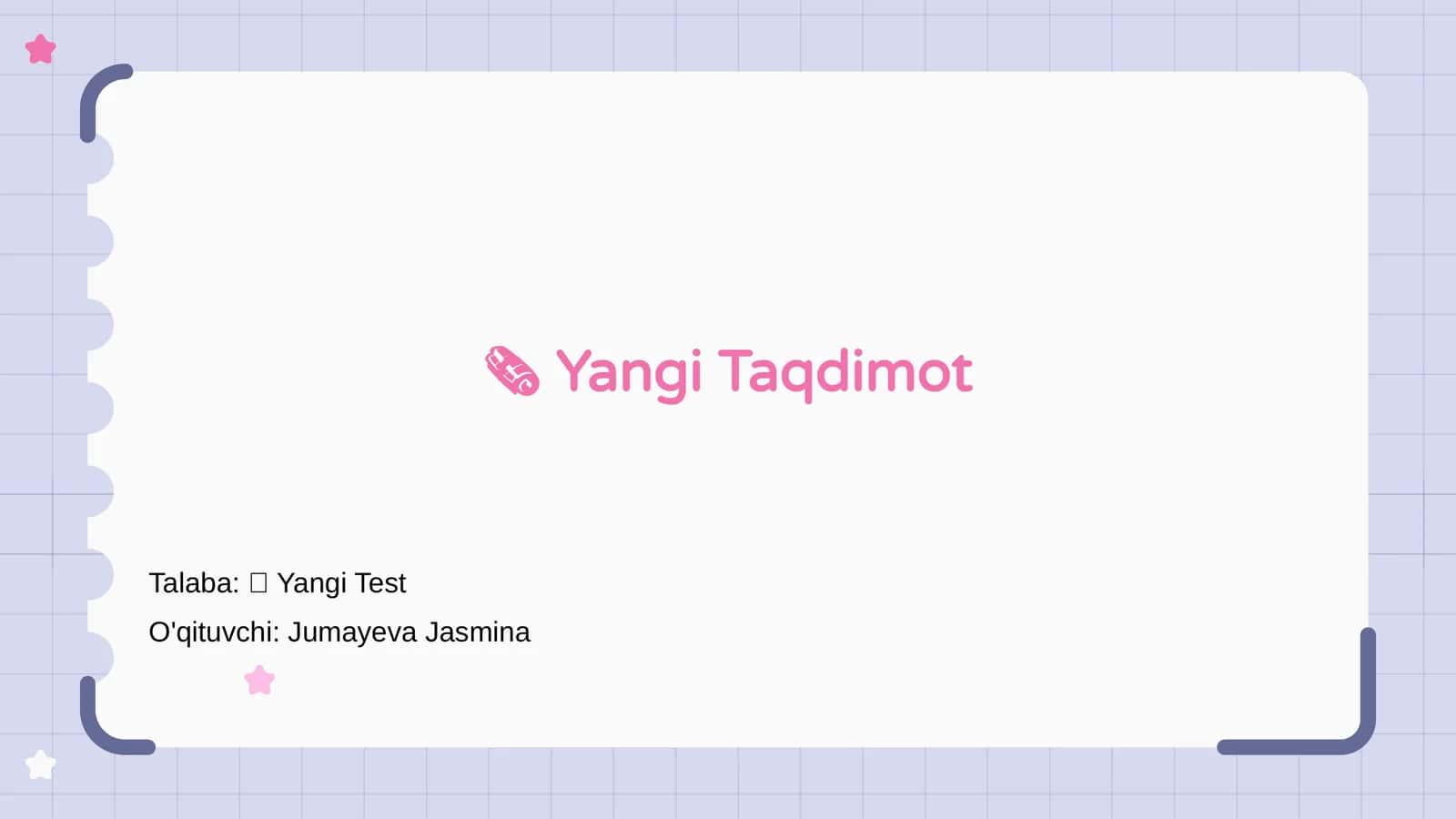 Yangi Taqdimot