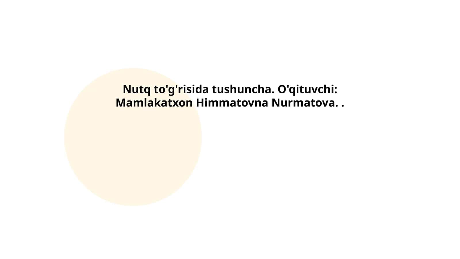 Nutqning taʼrifi va mohiyati