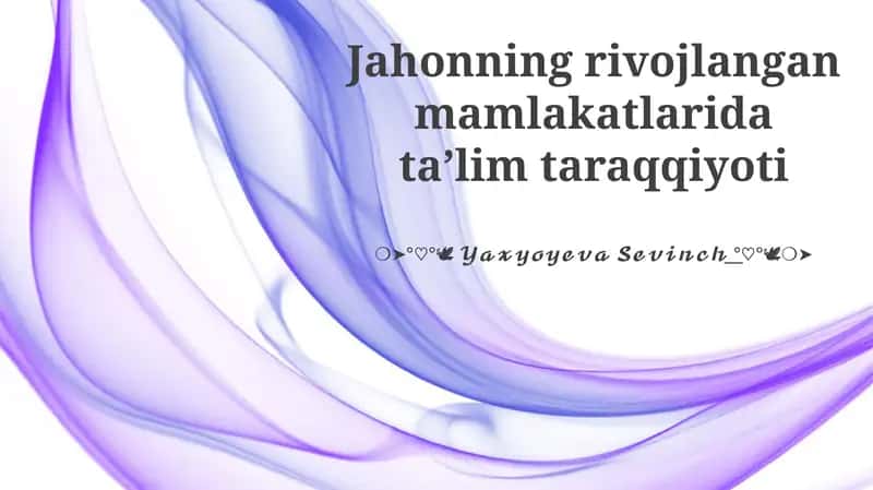 Ta'limda texnologiyalar integratsiyasi
