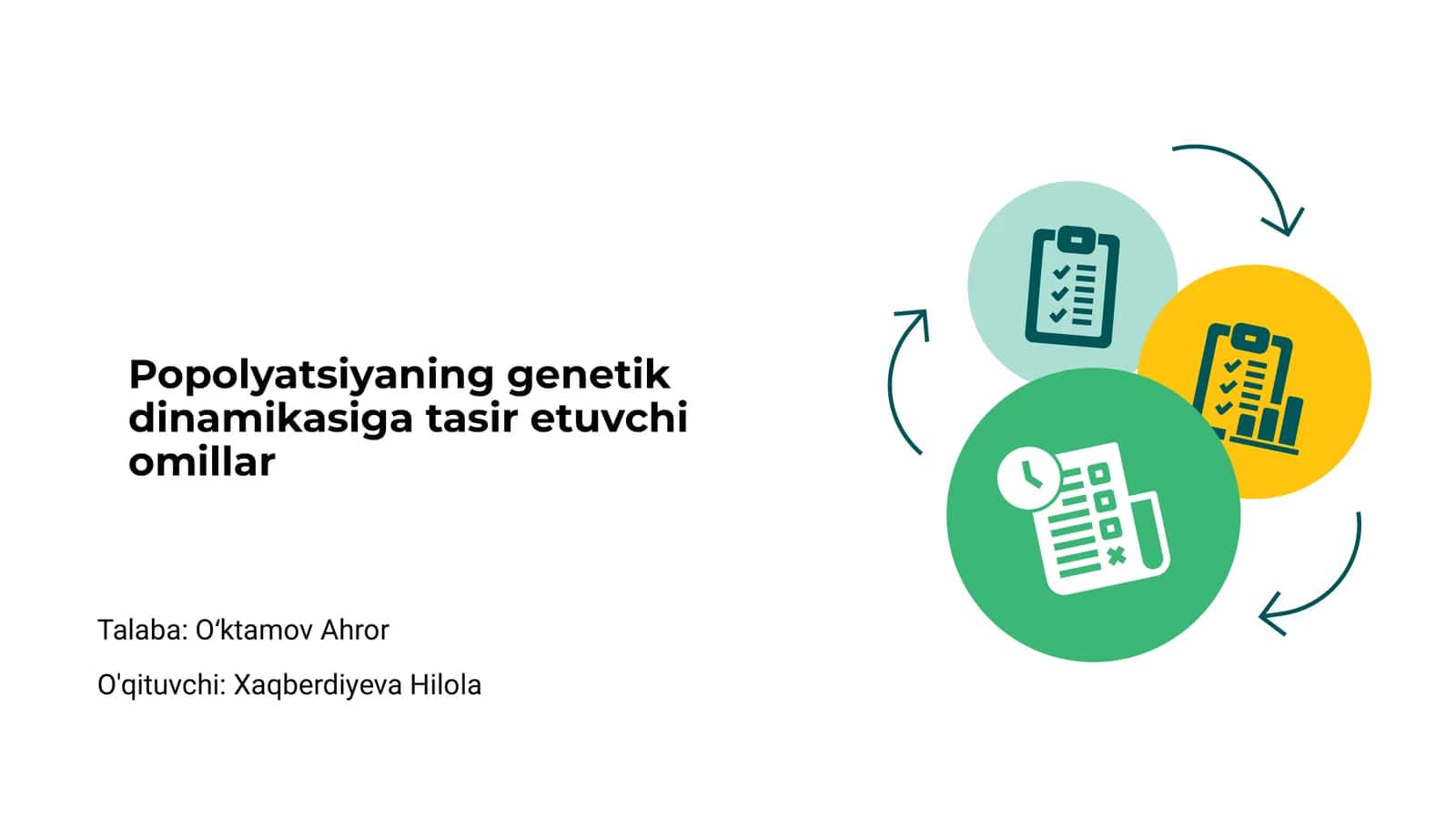 Popolyatsiyaning genetik dinamikasiga tasir etuvchi omillar