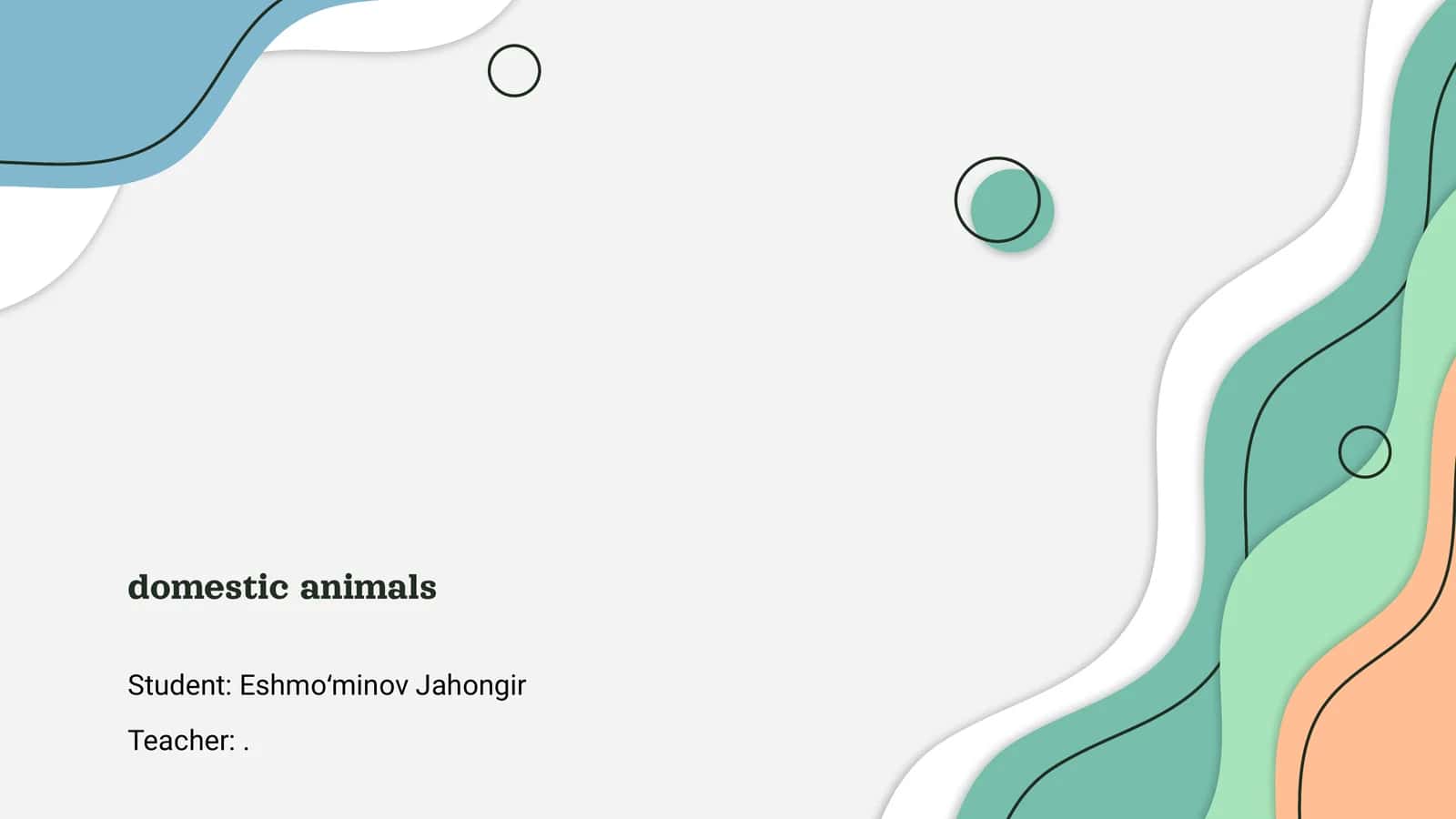 Introduction to Domestic Animals