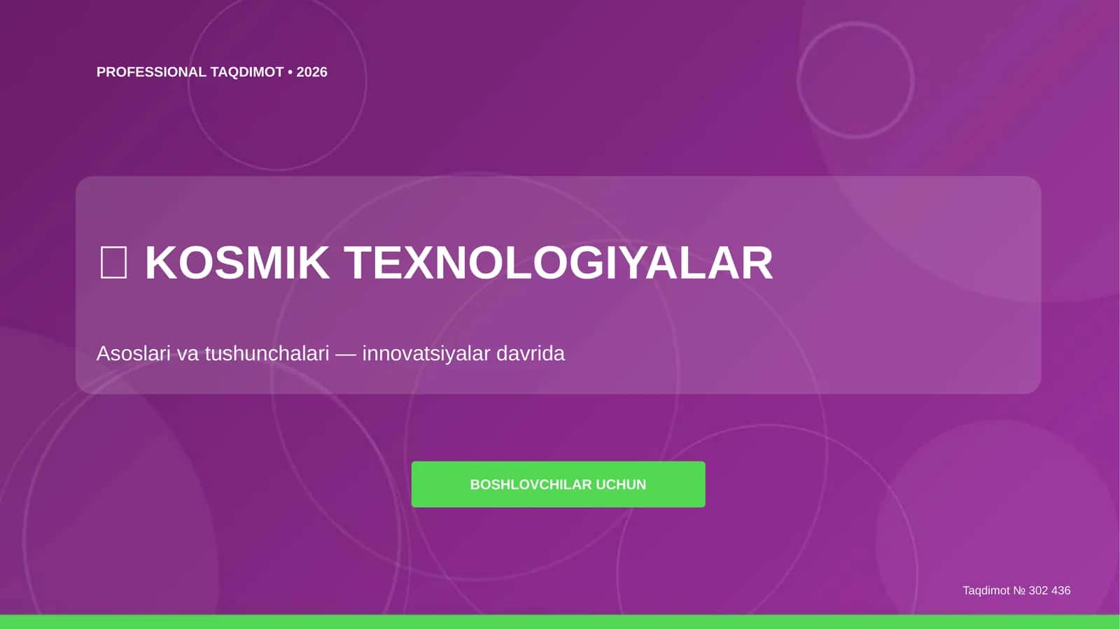PROFESSIONAL TAQDIMOT • 2026