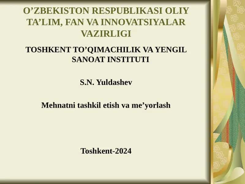 Mehnatsharoitlarini yaxshilash