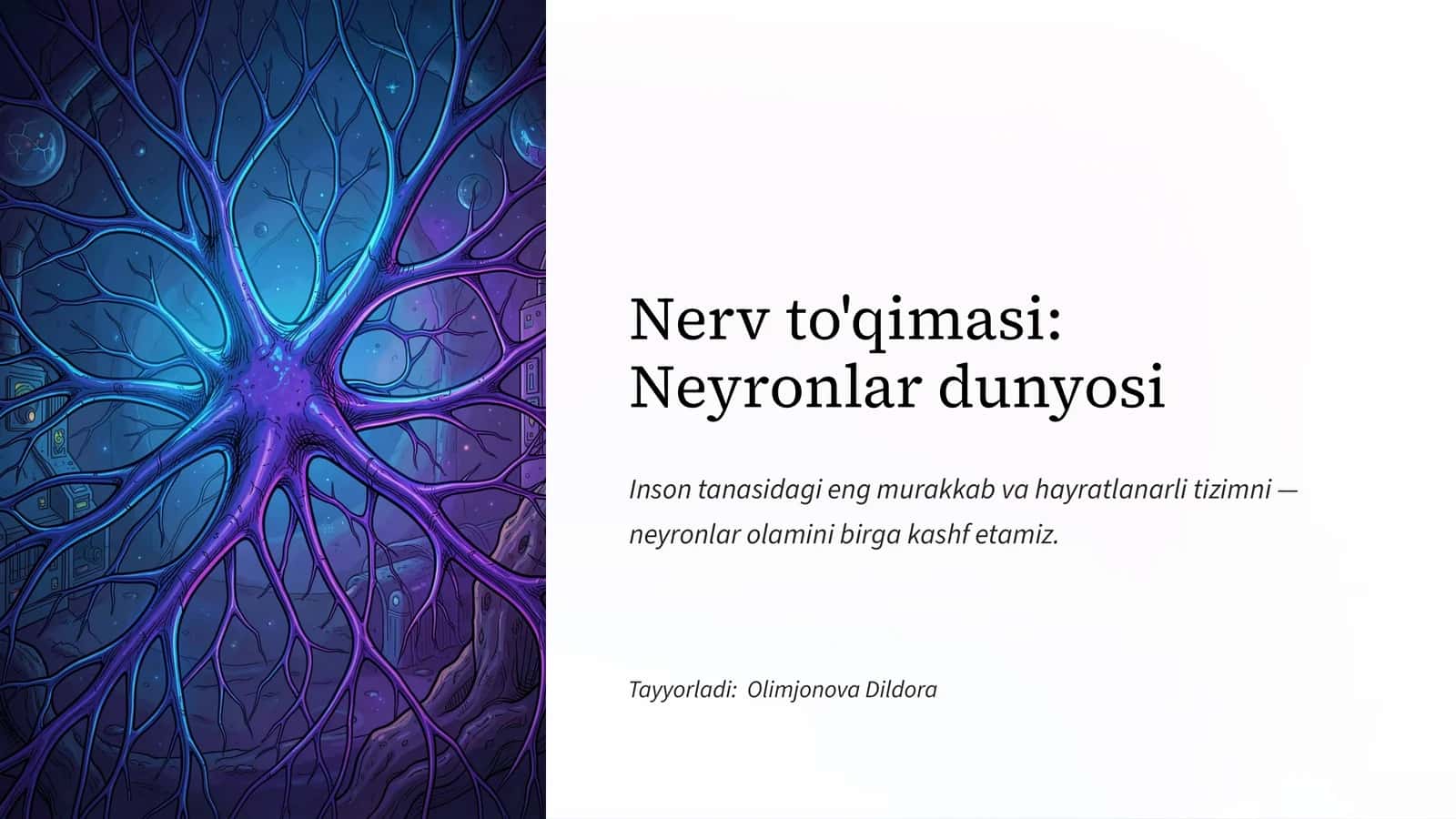 Nerv to'qimasi: Neyronlar dunyosi