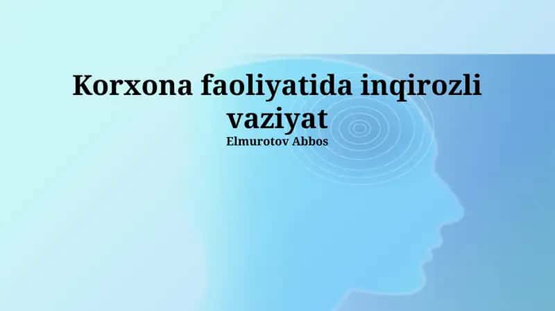 Inqirozga qarshi choralar va strategiya