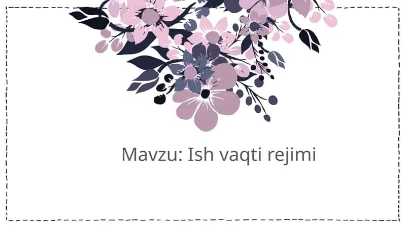 Ish vaqti rejimi
