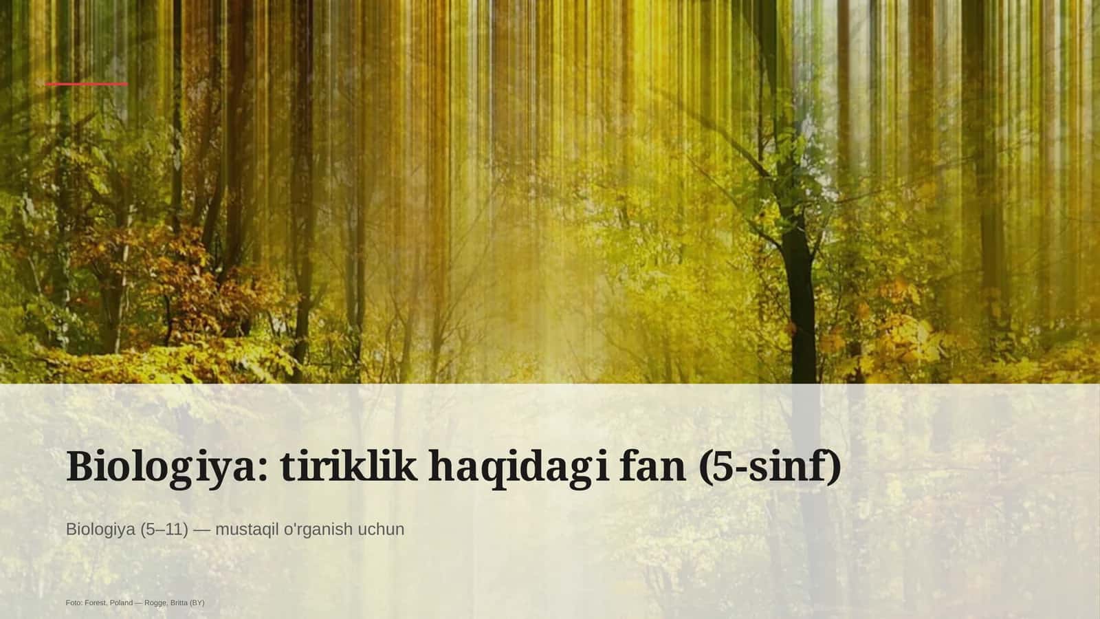 Biologiya: tiriklik haqidagi fan (5-sinf)