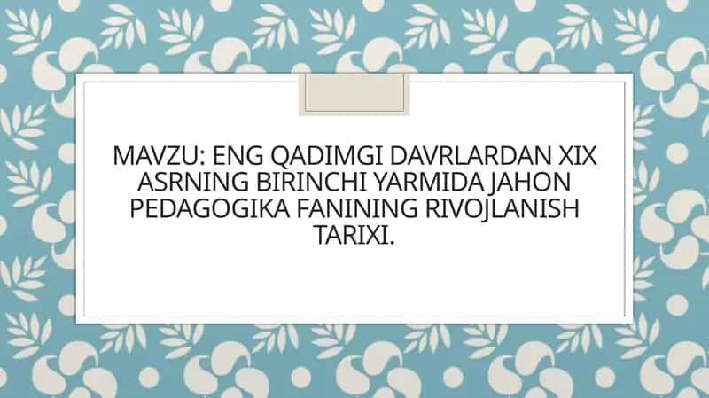 Tarixiy fanlar rivojlanishi