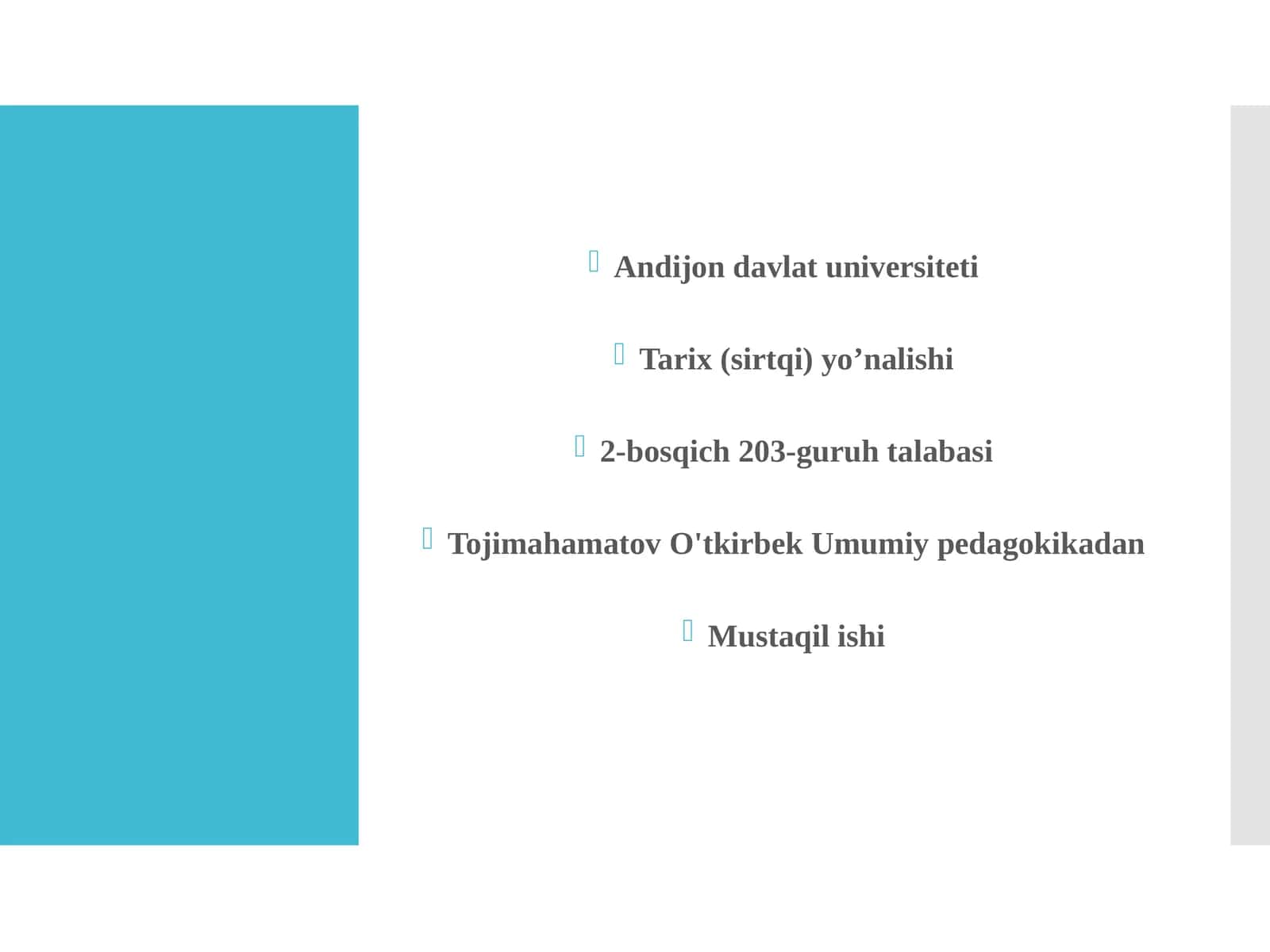 Ta'lim metodlari va vositalari: mavzuga kirish