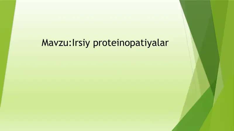 Irsiyproteinopatiyalar