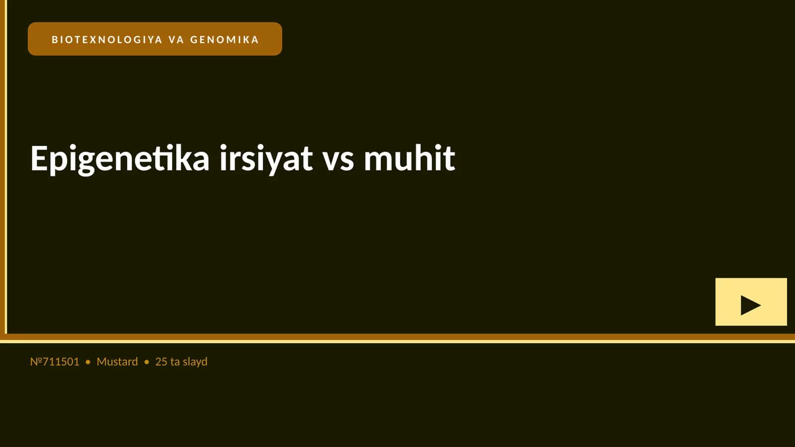 Epigenetika irsiyat vs muhit