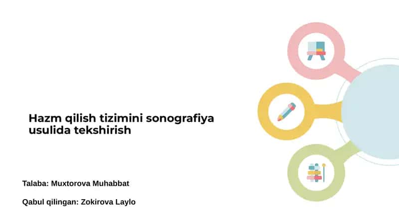 Ovqat hazm qilish tizimini sonografiya usulida tekshirish