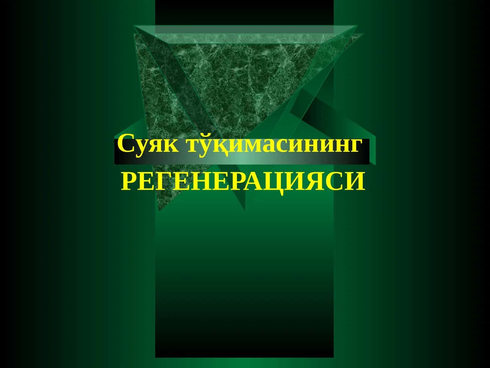 Суяк тўқимасининг РЕГЕНЕРАЦИЯСИ