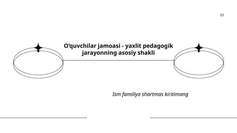 O‘quvchilar jamoasi - yaxlit pedagogik jarayonning asosiy shakli