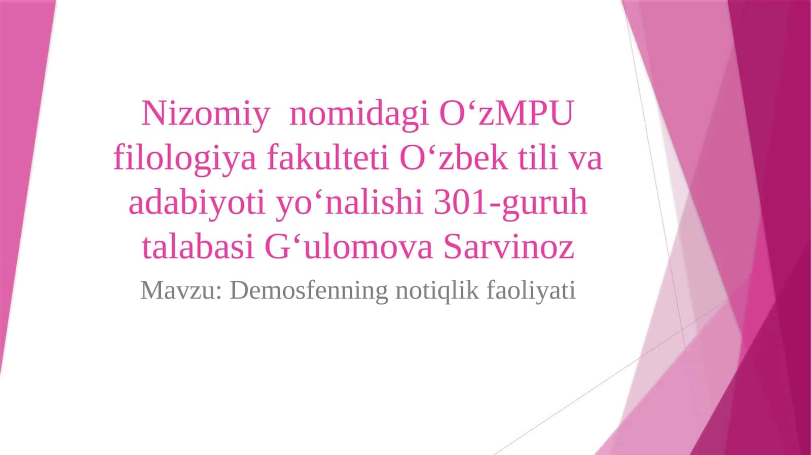 Demosfenningnotiqlik faoliyati