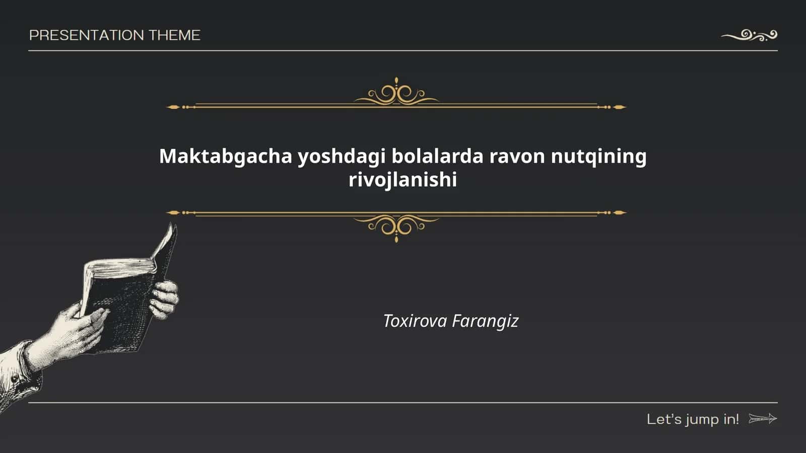 Maktabgacha yoshdagi bolalarda ravon nutqining rivojlanishi