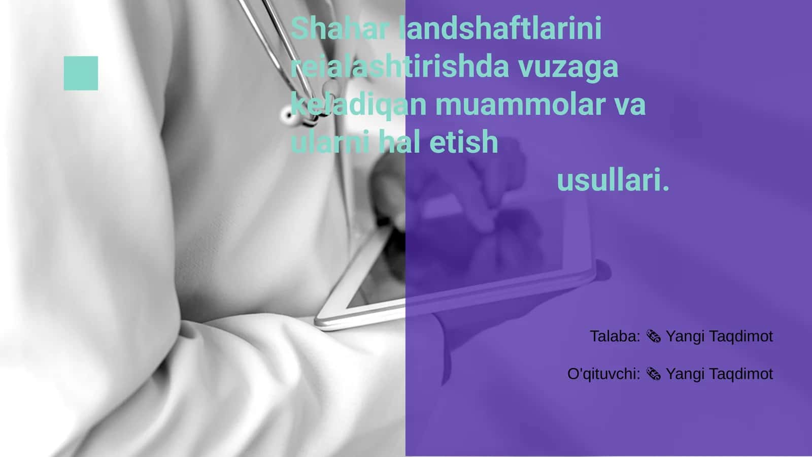 Shahar landshaftlarini rejalashtirish muammolari